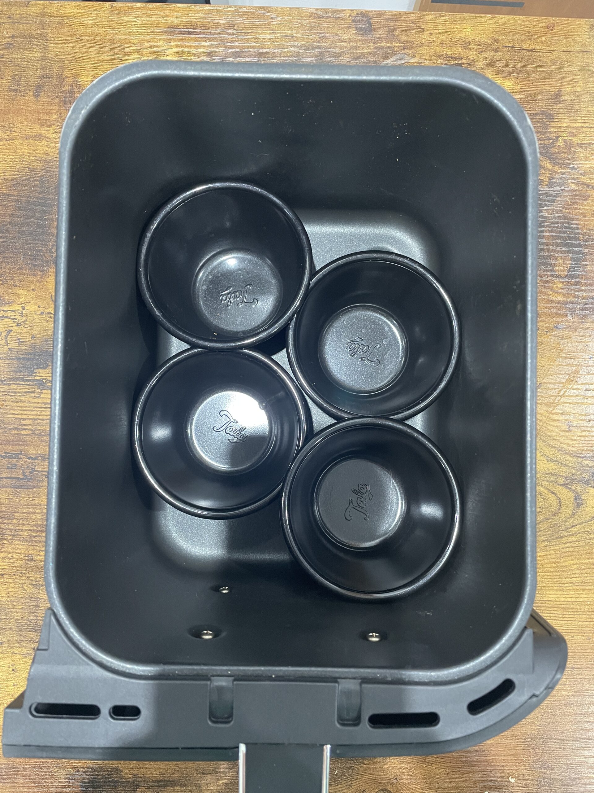 pudding basin in the drawer of the ninja foodi max air fryer